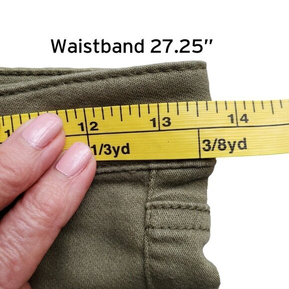 Joe's Jeans Girls' The Rocker Ankle Low-Rise Skinny Olive Green Jeans Big Kid 14 - Picture 10 of 16